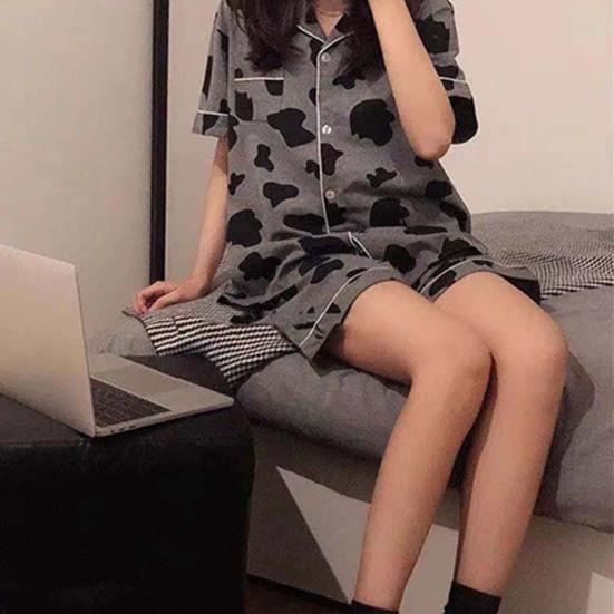 2 шт./компл. шикарная женская ночная одежда, однобортный спальный комплект с лацканами и ушками, женский комплект одежды для сна, женская одежда