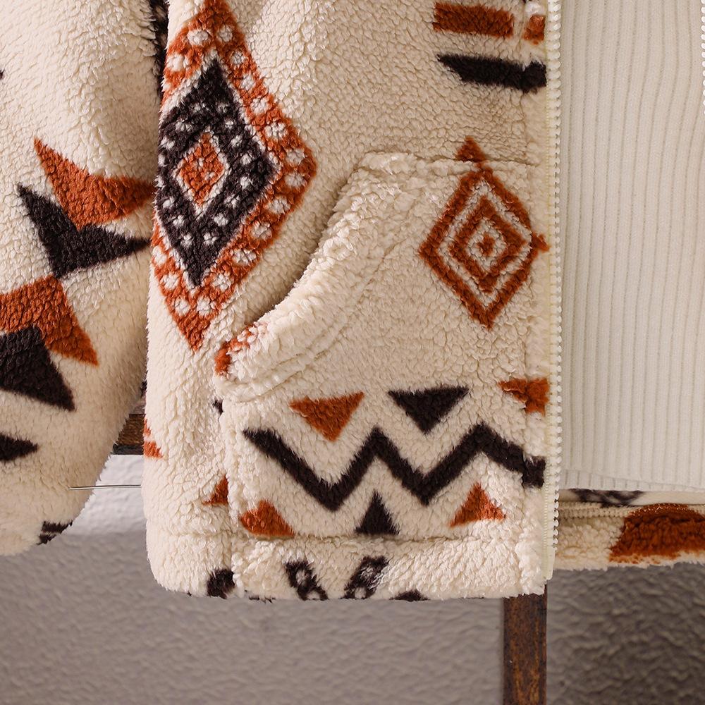 Детская одежда Новая осенне-зимняя плюшевая куртка на молнии с капюшоном и принтом для мальчиков