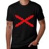 Borgona cross TShirt All Match Print Short Sleeve Top