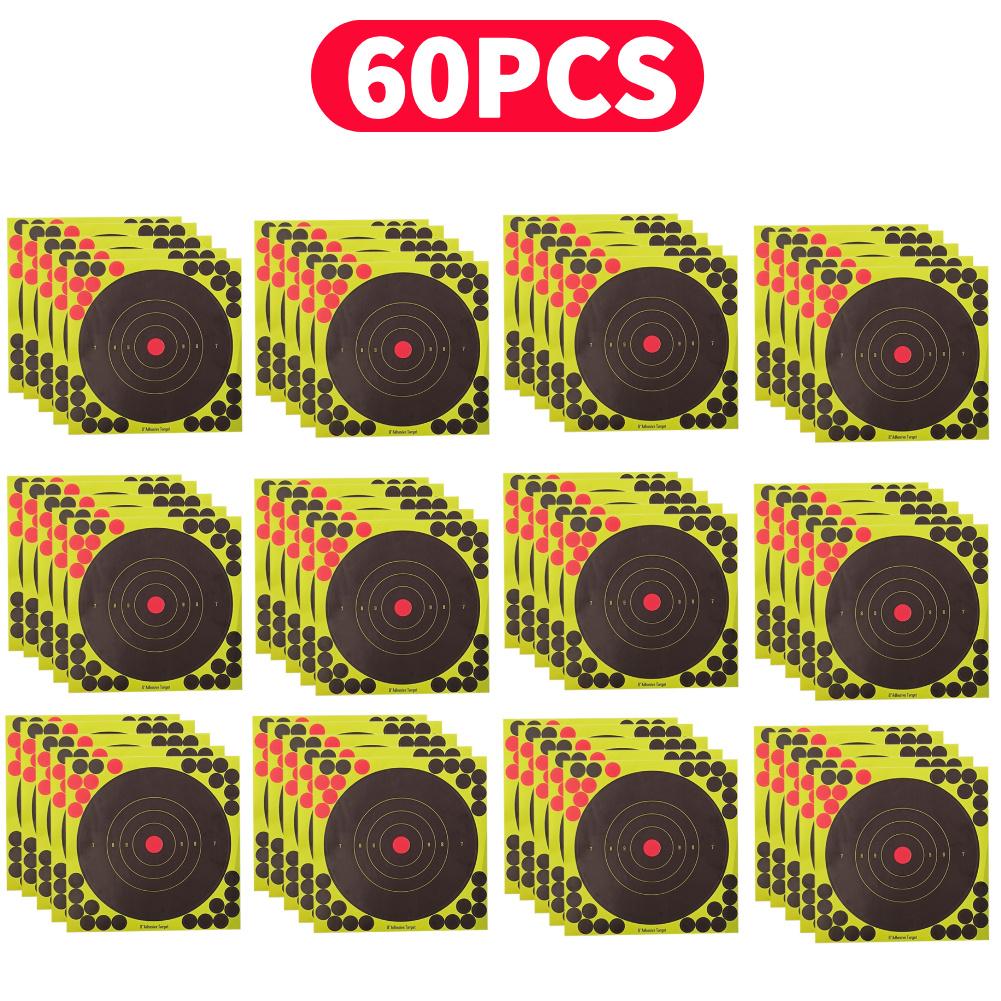 10-100 Pcs 8-inch Splatter Target Reactive Shooting Target Shoot Train Target Paper Stickers Hunting Shooting Training Papers
