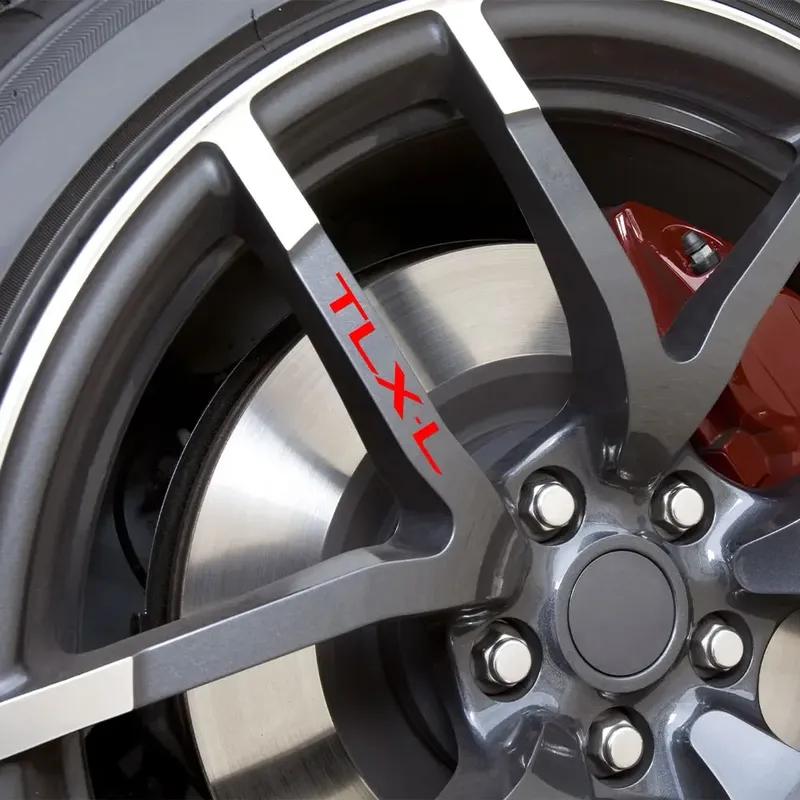 4 шт. Наклейки на диски автомобиля для Acura MDX TLX RDX TL TSX ILX TLX-L ZDX RL RLX N Sport Автомобильные аксессуары, декоративные наклейки на экстерьер
