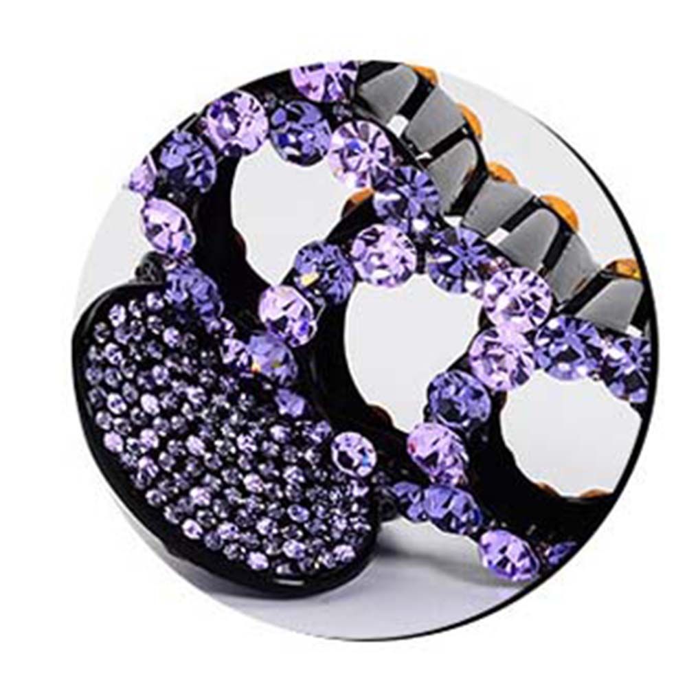 Vintage Shiny Acrylic Retro New Rhinestone Crystal Banana Grips Crab Clamp Hair Clips Hair Claws
