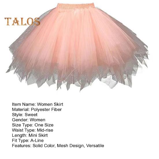 Женская юбка из тюля 50-х годов, юбка-пачка с эластичной талией, короткая балетная юбка-кринолин, карнавальный костюм, нижняя юбка