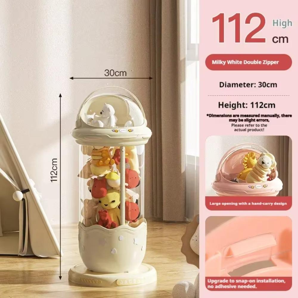 Влагозащищенный ящик для хранения кукол Пластиковое ведро для хранения детских игрушек Милая плюшевая игрушка Труба для хранения