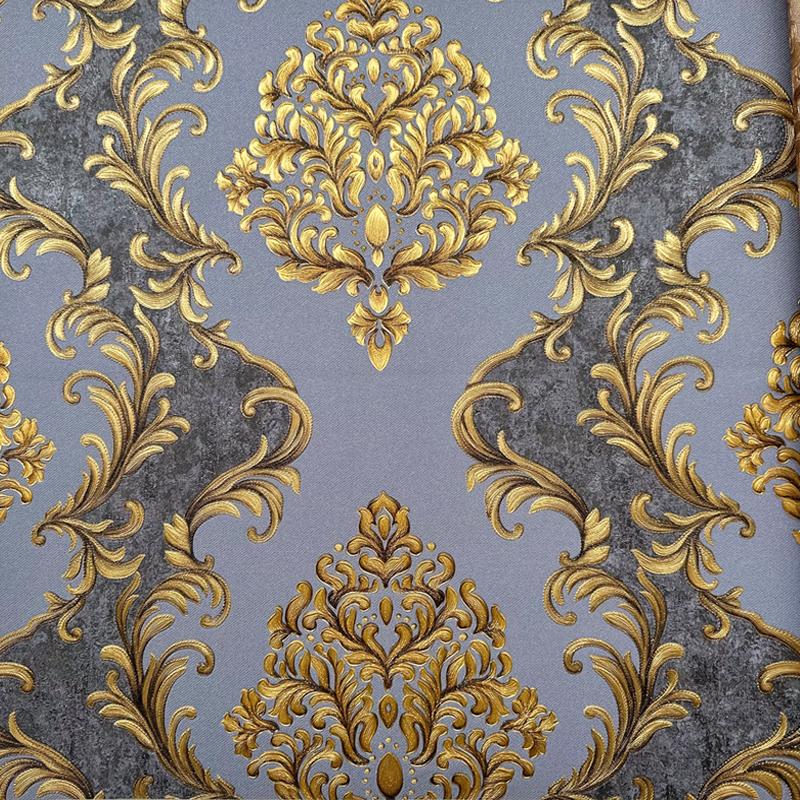 Европейские 3D Стерео Большие Цветы Обои Гостиная Спальня Дамаск Обои Дворцовый Стиль