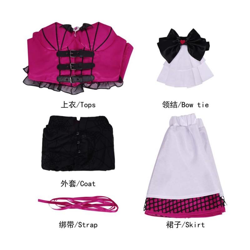 Monster High Cosplay Costume Draculaura Toralei Halloween Party Outfit Roleplay