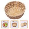 Food Container Fruit Storage Bin Round Shape Bamboo Bread Basket High Quality Rattan Fruit Basket