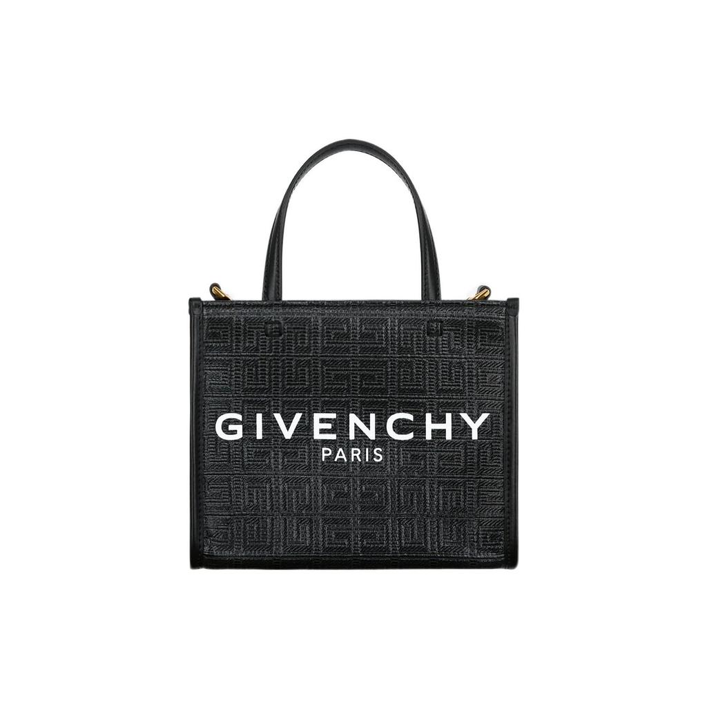 Givenchy Тисненая женская сумка-тоут 4G со съемным широким плечевым ремнем и логотипом, черная, BB50N0B1GT-001