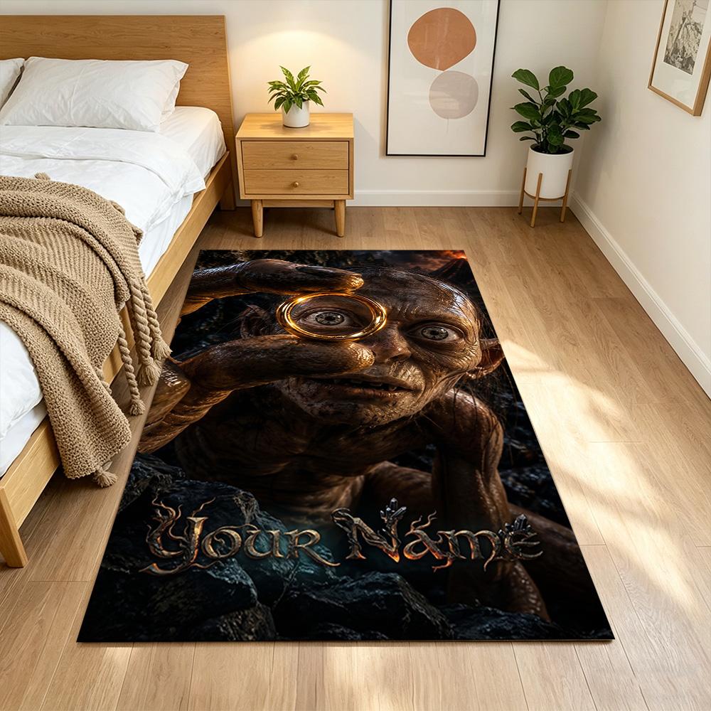 Lord Rings Customized Name Floor Mat Perfect for Dormitory Outdoor Dining Room Decorate room Antislip Carpet Anime Office Decor