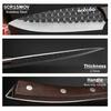 3PCS Stainless Steel Kitchen Chef Knife Hand Forged Boning Knife Cutters Pocket Knife Slicing Cooking Mini Knife Multipurpose Knife