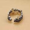 New Crown Ring Women's Silver Style Hip-hop Opening Adjustable Index Finger Ring Niche Trendy Ring