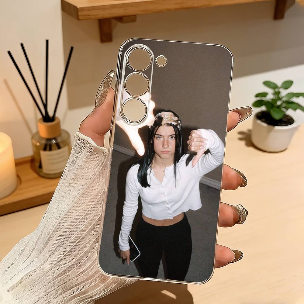 Sweetheart C-Charli D'A-Amelio Phone Case For Samsung Galaxy A71,A70,A52,A51,A40,A30 Transparent Cover