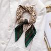 Headscarf imitation velvet scarf small thin fashion velvet French herringbone pattern versatile women's light luxury square scarf silk scarf