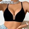 Женский беспроводной бюстгальтер Push-Up с глубоким V-образным вырезом, бесшовный, тонкая сетка, для красоты спины, комфорт
