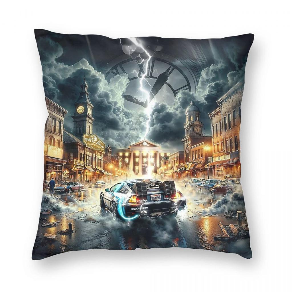 Back To The Future Reimagined Square Pillowcase Polyester Linen Velvet Printed Zip Decor Throw Pillow Case Car Cushion Cover