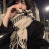 Couple Plaid Ins Scarf Women's Autumn and Winter New Korean Version Versatile Student Shawl Warm Scarf Men's Trend