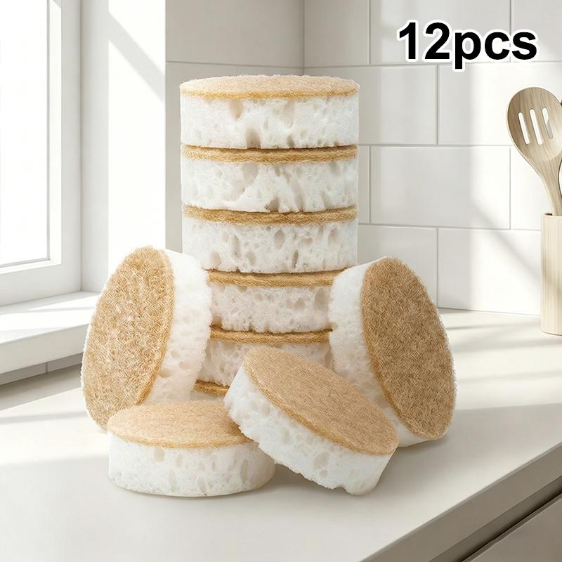 Kitchen Sponge 5/10/12pcs Dishwashing Powerful Stain Removal Extra-large Thick Double-sided Cleaning Tool Home Supplies