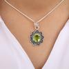 Green Peridot Gemstone 925 Sterling Silver Jewelry Stylish Pendant 1.37" Gift For Her CP-40-4