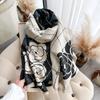 Cashmere Scarf Women Design Thick Blanket Pashmina Warm Shawl Wrap Neckerchief Female Plaid Bufanda Winter Bandana