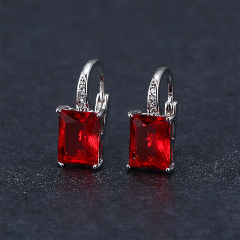 Модные квадратные серьги женские серьги-кольца принцесса свадебные украшения для помолвки подарки