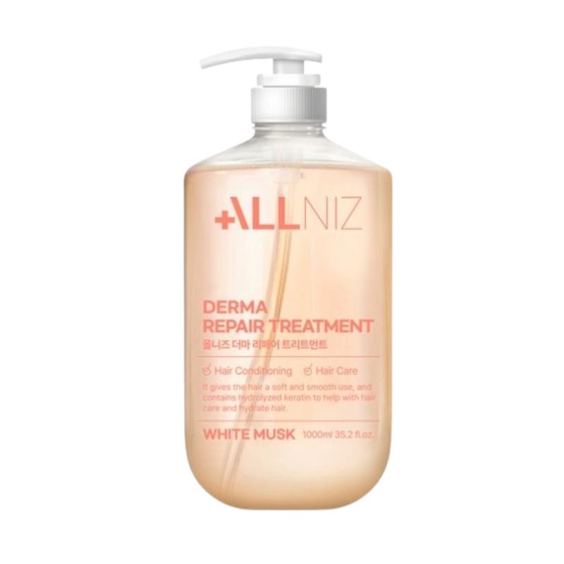 ALLNIZ Derma Repair Протеиновый уход 1080 мл | Протеиновая маска для волос из натуральных ингредиентов | Аромат белого мускуса | Большой размер