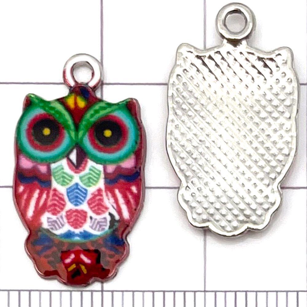 Разноцветные эмалевые подвески-совы, 20 шт. - Подвески из сплава для DIY браслетов и ожерелий