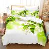 Зеленый пододеяльник, комплект двуспальной кровати, односпальное одеяло, покрывало с цветочным принтом, размер Queen King Size, комплект постельного белья с листьями, 200X200, 2 шт., 3 шт., тонкий, 3D, односпальный