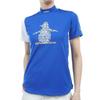 Футболка с принтом пингвина, воротник-стойка для гольфа MEWXJA04 BL00 [Munsingwear] короткий рукав [ENVOY] быстросохнущая влагоотводящая женская (синий)