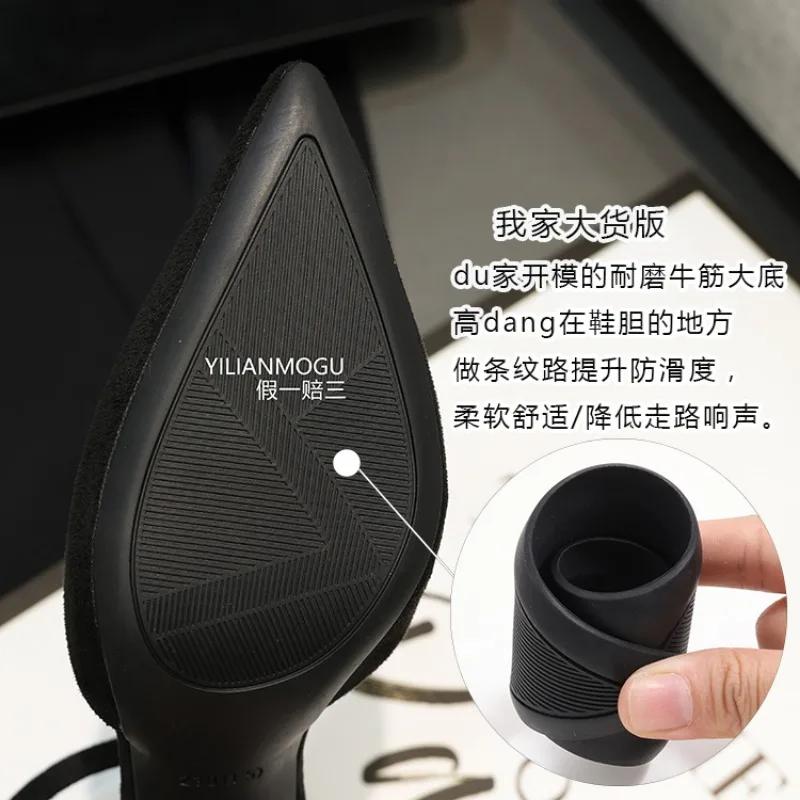 Празднуйте 2025 Лето Бант Черные Босоножки на Высоком Каблуке На шнуровке Однотонные Женские Туфли Тонкие Каблуки Пряжка Женские Босоножки банкет