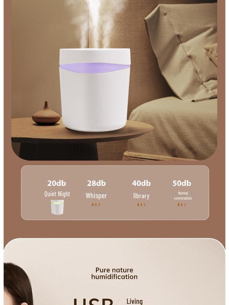 Увлажнитель воздуха двойного назначения и ночник с дистанционным управлением – бесшумное, мощное устройство для ароматерапии в спальне