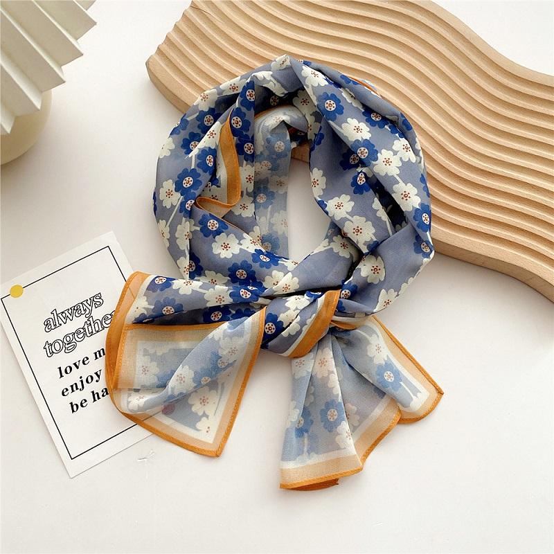 Spring and Summer Fashion Womens Scarf Luxury Designer Beach Scarf Cover-ups Flower Printing Hijab Decorate Scarf