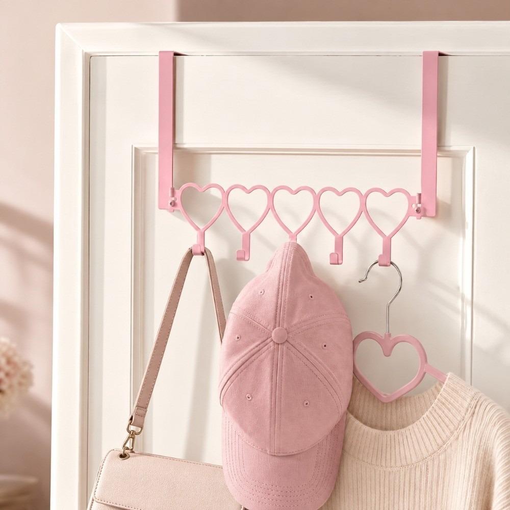 Pink Door Hanger Hooks Iron Wall Mount Hook Rack New Towel Hanger for Entryway Bathroom Bedroom