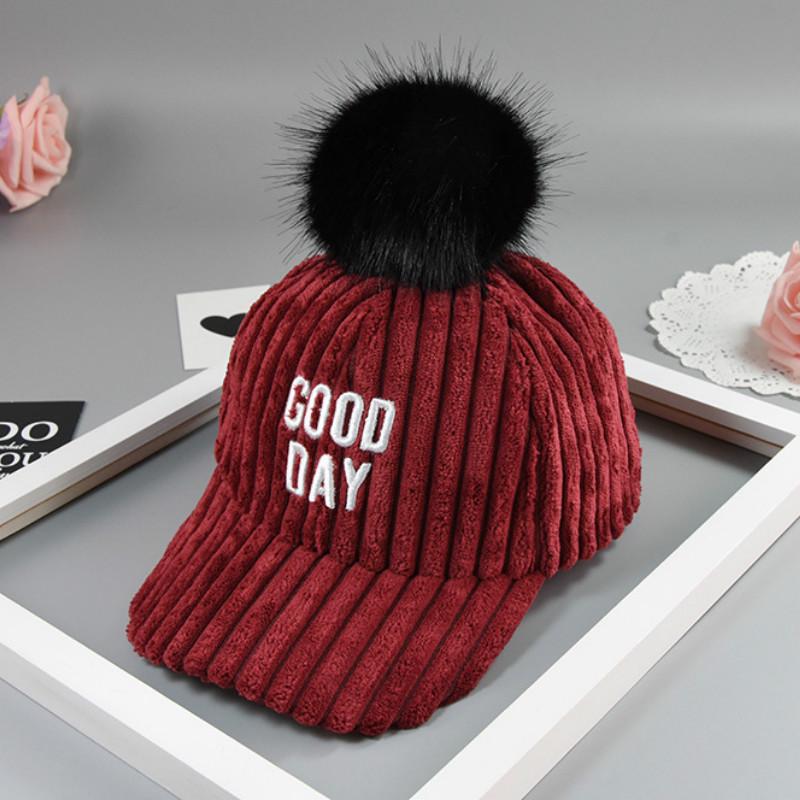 Baseball 27y Kids Cap Children Hat For Girl Embroidery Corduroy Children Adjustable Snapback