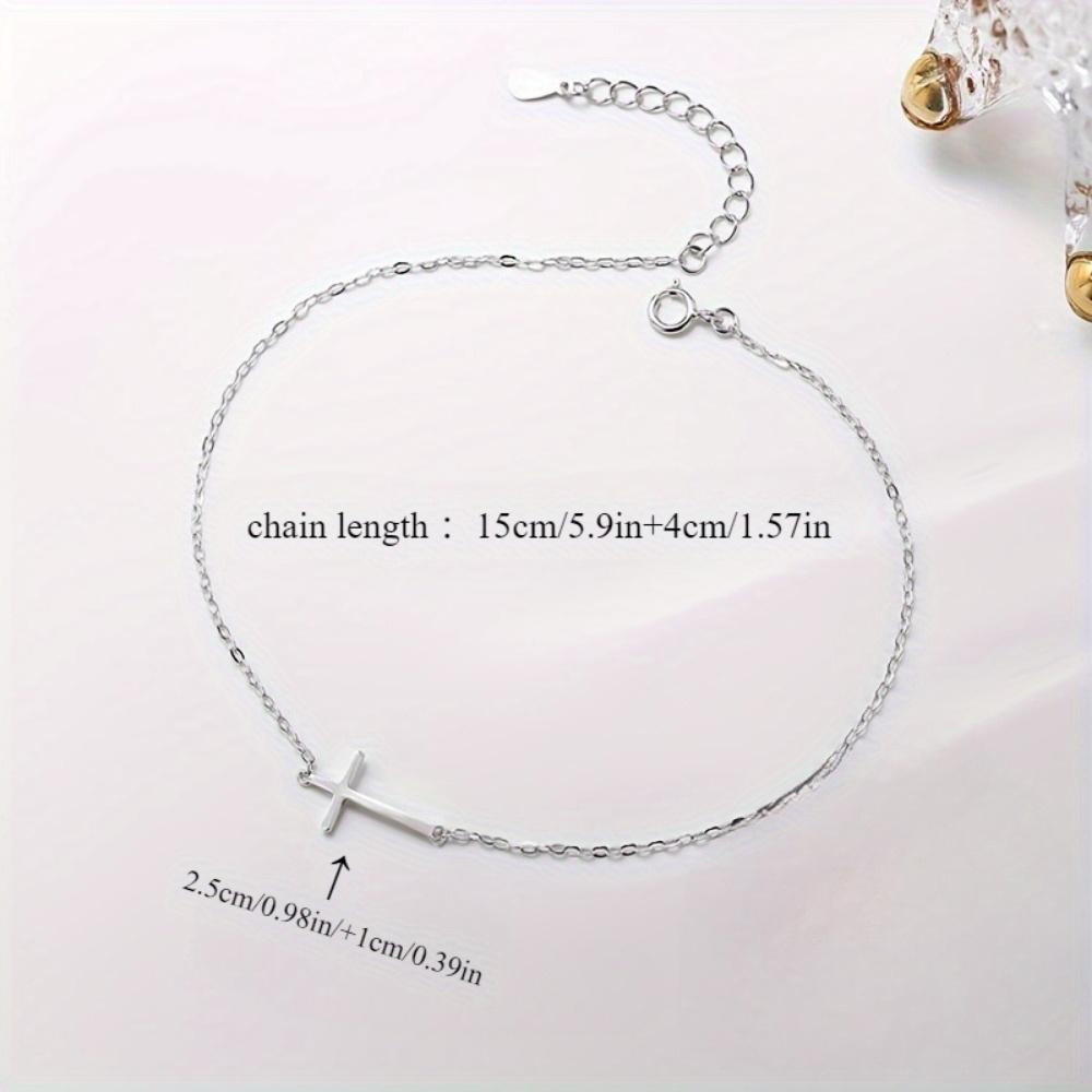 Minimalist cross ankle chain, classic style, hypoallergenic minimalist fashion jewelry