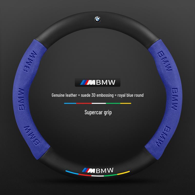 BMW X3 Steering Wheel Cover 2008-2025, Ultra-Thin Carbon Fiber Suede for All Drivers