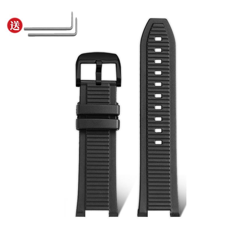 Высококачественный резиновый ремешок для часов TISSOT 1853 Серия T141 T141.417A Силиконовый ремешок Вогнутый дизайн 24 мм Водонепроницаемый браслет