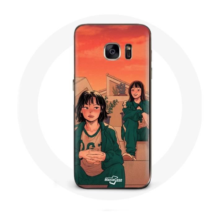 Case for Samsung Galaxy S7 Edge Squid Game Kang Sae Byeok Number 067 And Ji Yeong Number 240