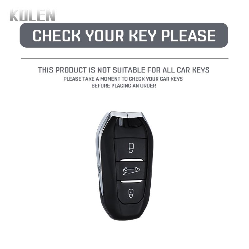 Genuine Genuine Leather Auto Key Fob Cover Case Fit For Peugeot 2008 3008 4008 5008 308 408 508 Citroen C1 C2 C4 C6 C3-Xr Picasso Grand Ds3 Ds5
