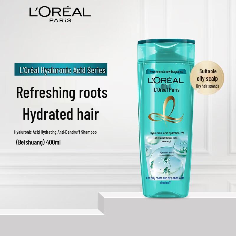 Увлажняющий шампунь против перхоти с гиалуроновой кислотой от L'Oréal, 400 мл