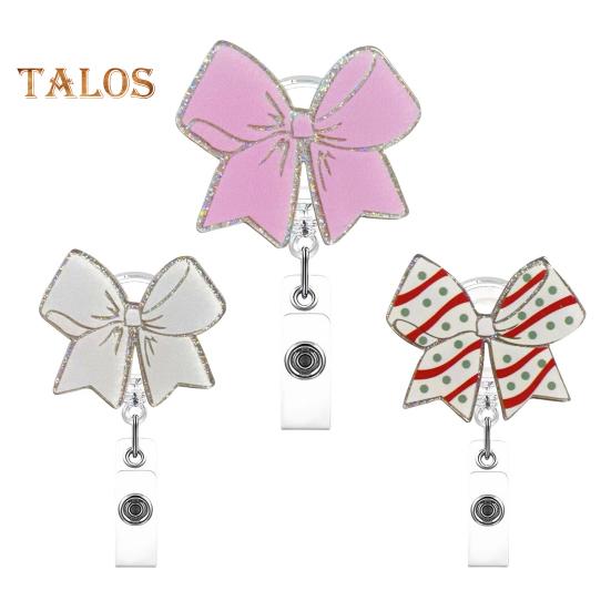 Катушка-бейдж для удостоверения личности, вращающийся на 360 градусов зажим, сверкающий нескользящий выдвижной держатель для бейджа, зажим для врача, медсестры, медицинского персонала, офиса