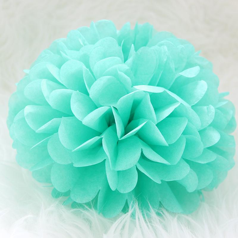 Holiday Supplies 10 " (25cm )Fluffy Tissue Paper Pom Poms Hanging Rose Flower Balls Garlands Wedding Baby Shower Party Decoration