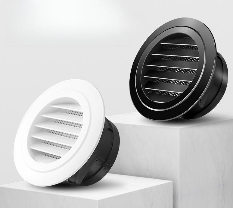 Adjustable Rotary Round ABS Air Vent Grille 75/100mm Exhaust Duct Vent Diffuser Ceiling Ventilation Cover For Kitchen Bathroom