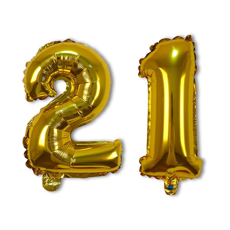 Yanyi Birthday Decoration Numbers 0-9 Gold Aluminum Foil Balloons for Baby's First Birthday Party, 520 Proposal Scene Setup Background