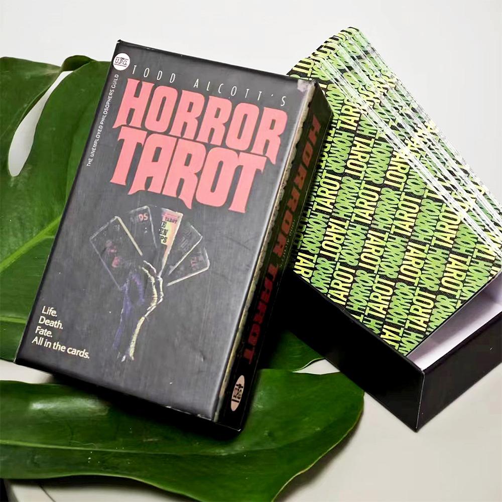 Horror Tarot - 12*7cm Horror-Themed Card Deck with Illustrations Inspired by Macabre Literature and Spooky Pop Culture - Boxed Set with 78 Cards