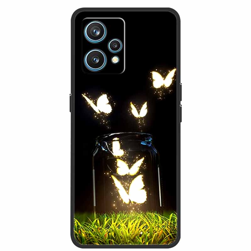 Чехол для Realme 9 RMX3521 Ударопрочный Мягкий силикон ТПУ Задняя крышка Для телефона Realme9 4G Чехлы Realme 9 6,4 дюйма Милый мультяшный чехол-сумка