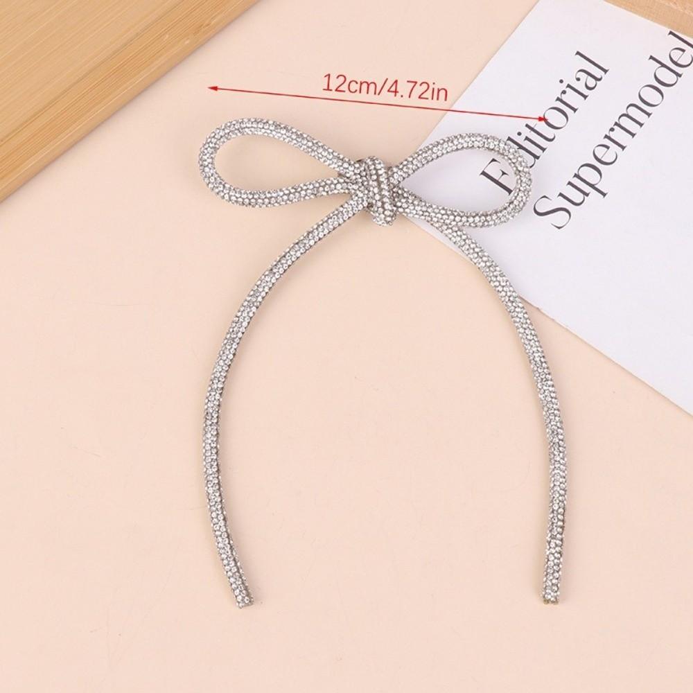 Sparkly Crystal Diamond Bow Brooch Anti Glare Tassel Sparkling Diamond Brooch Blazer Accessory