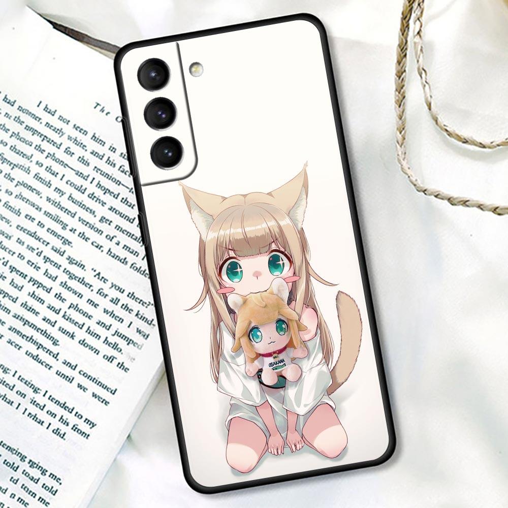 Чехол для косплея с котом для Samsung Galaxy S21 S22 S20 Ultra FE Plus S7 S8 S9 S10 Plus, чехлы Funda Lovely Cute Kawaiii Girl Anime