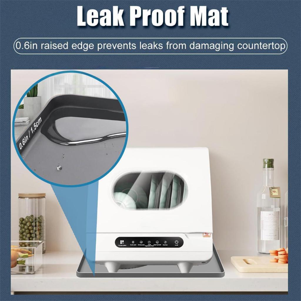 Силиконовый поддон для посудомоечной машины, сменный поддон для сбора капель, предотвращающий протечку воды, водонепроницаемый поддон для столешницы и пола