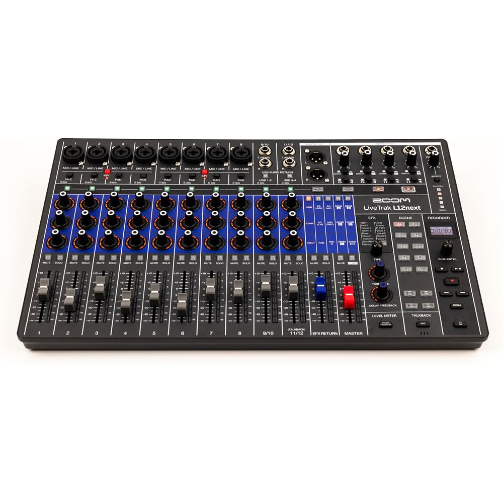 Zoom L12next Digital Mixer & Multitrack Recorder 32bit Float 96kHz 12 Channels 14 Tracks
