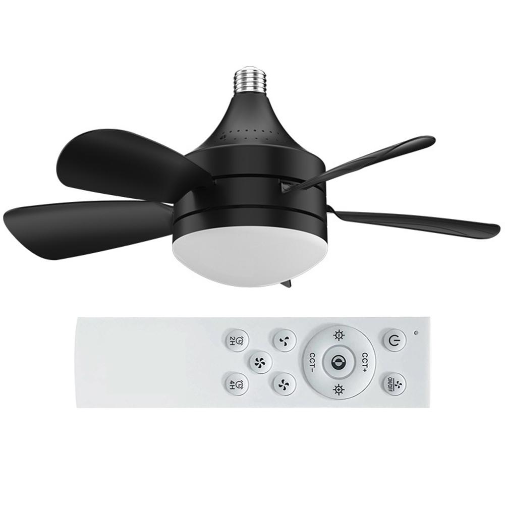 Потолочный вентилятор с подсветкой и пультом, патрон, таймер, беспроводной вентилятор, 3 скорости ветра, 5 лопастей для гостиной, спальни